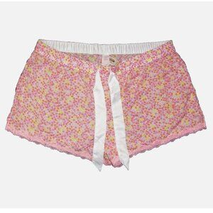 Victoria’s Secret Sleep Pajama Lounge Shorts Floral Lace Trim Medium M NWT NEW